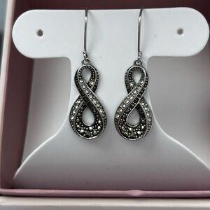 Elegant Silver Infinity Earrings